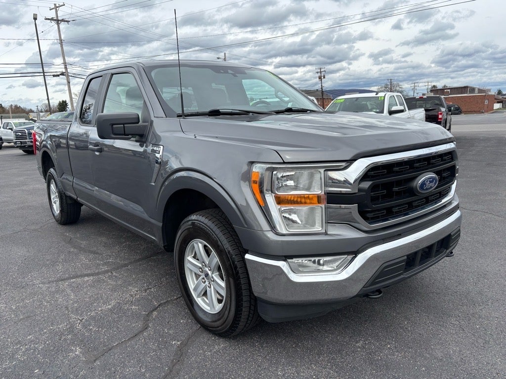 2021 Ford F-150 XLT in Carbonized Gray — front three-quarter view