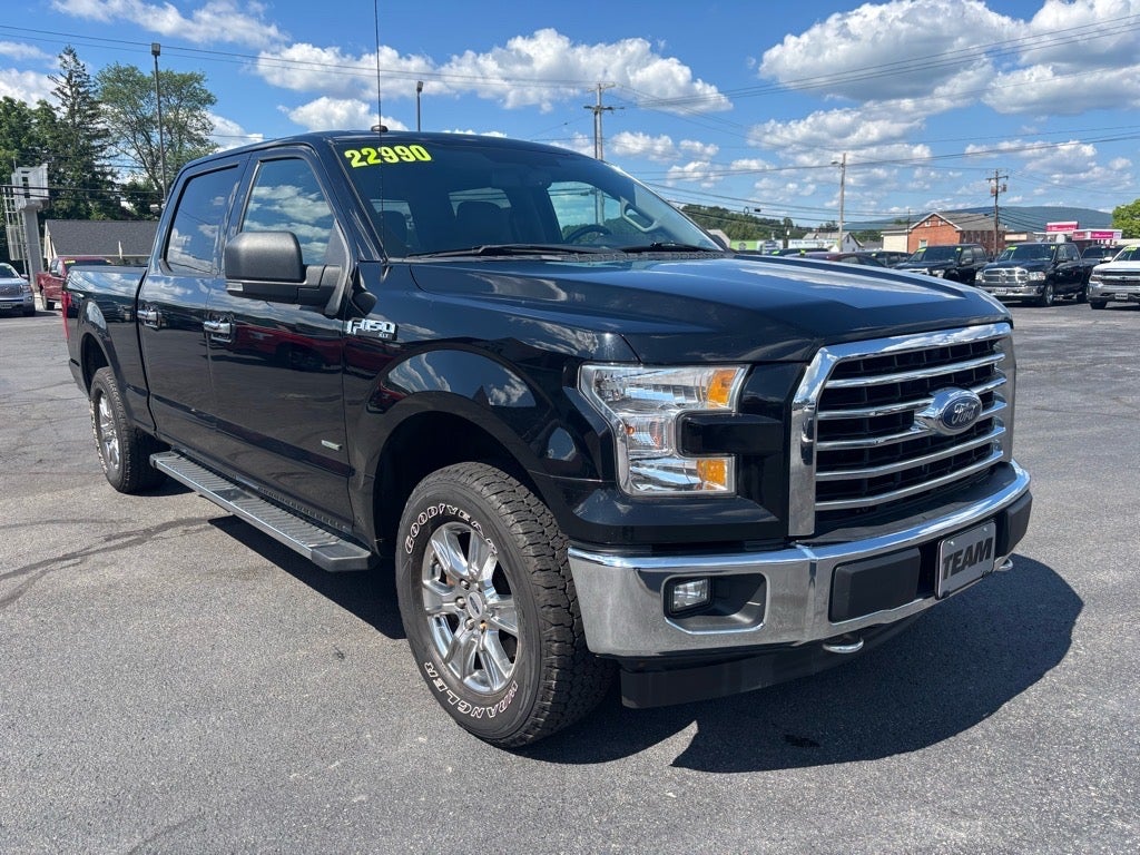 2017 Ford F-150 XLT in Shadow Black G1 — front three-quarter view