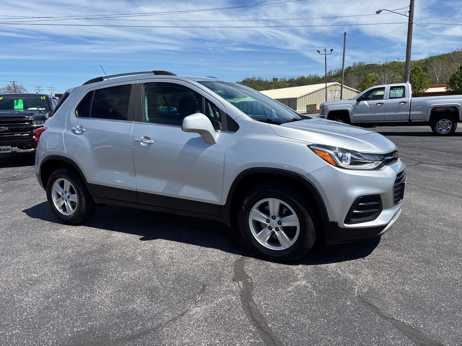 2019 Chevrolet Trax LT in Satin Steel Metallic — front three-quarter view